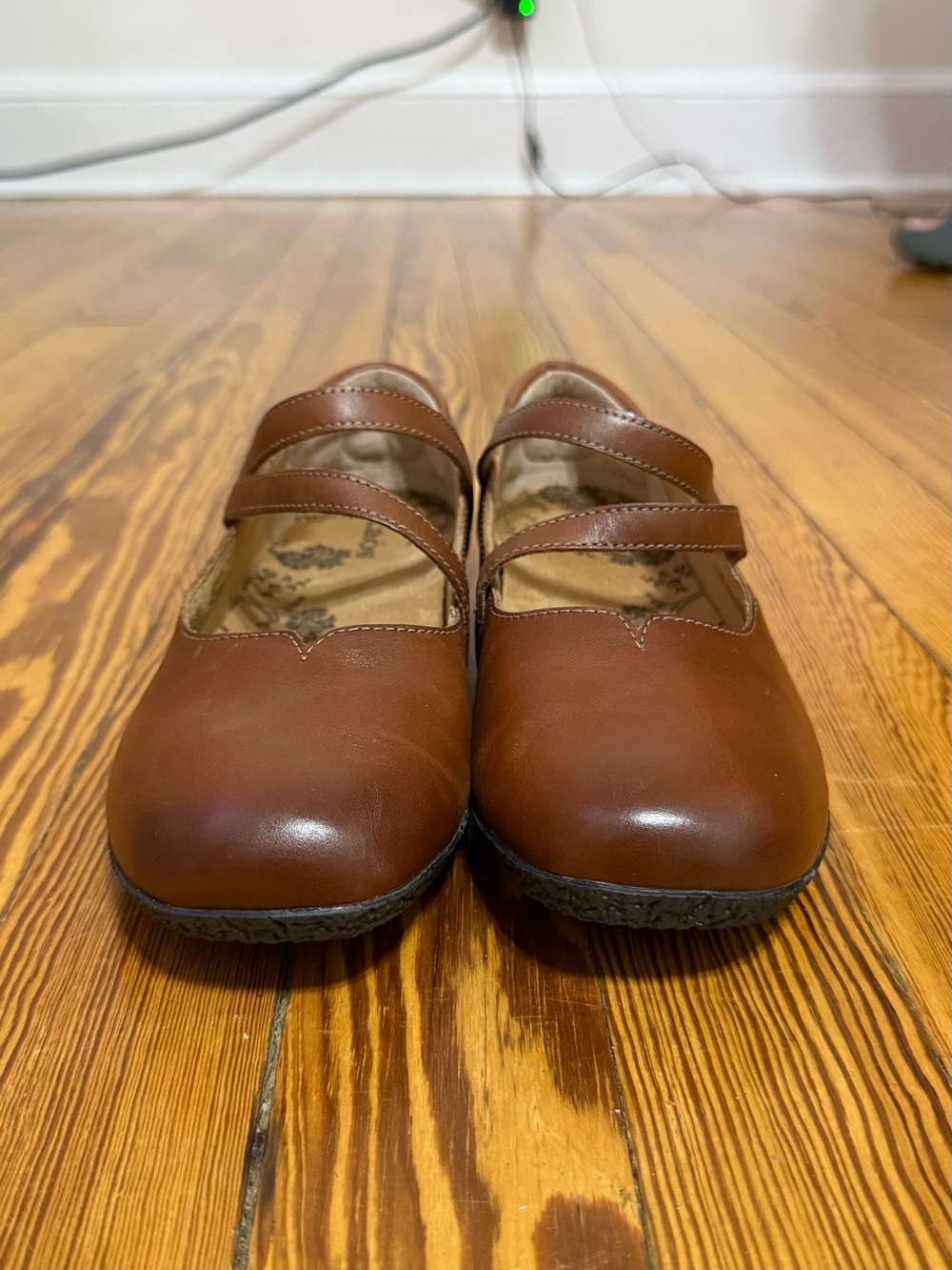 Taos Footwear Brown Mary Jane Flats with Strap - Picture 2 of 9